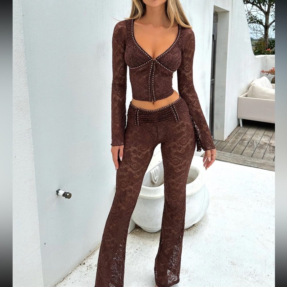 ELENA LACE TOP & PANT SET